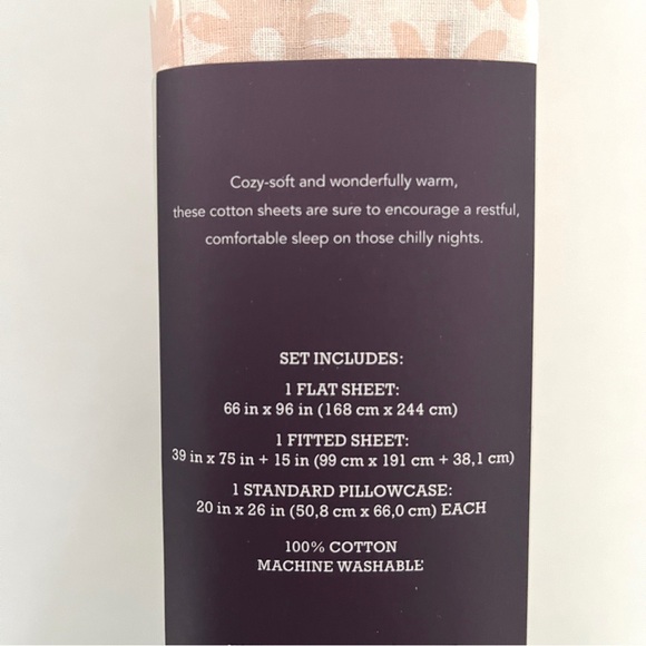 Brand New 100% 3 Pieces Cotton Twin Size Sheet Set - Picture 2 of 2